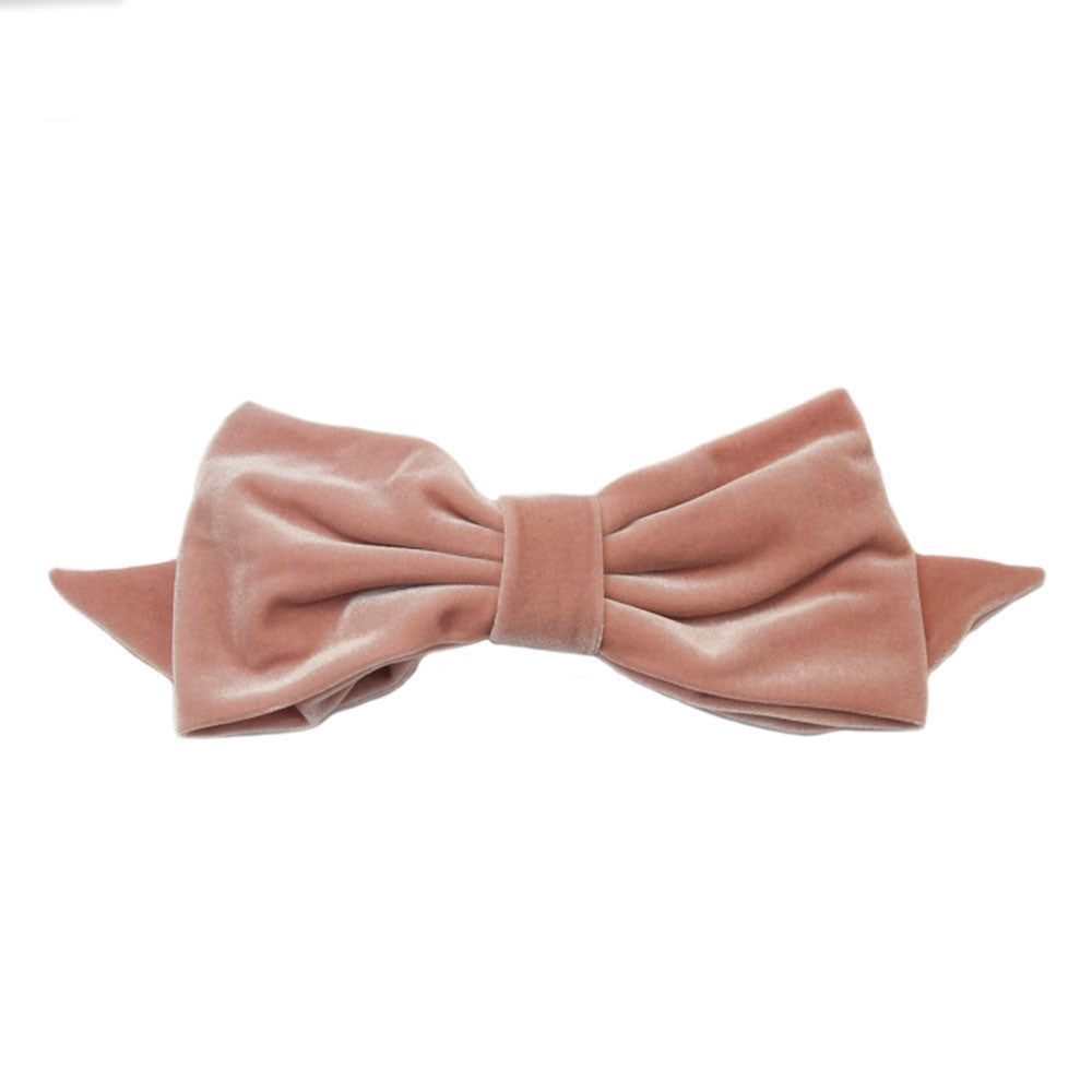 Alexandra - Dusky Pink Velvet Bow - Clip A