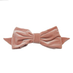 Alexandra -  Dusky Pink Velvet Bow - Clip B