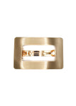 Bronwyn - Gold Open Rectangle Barrette Clip