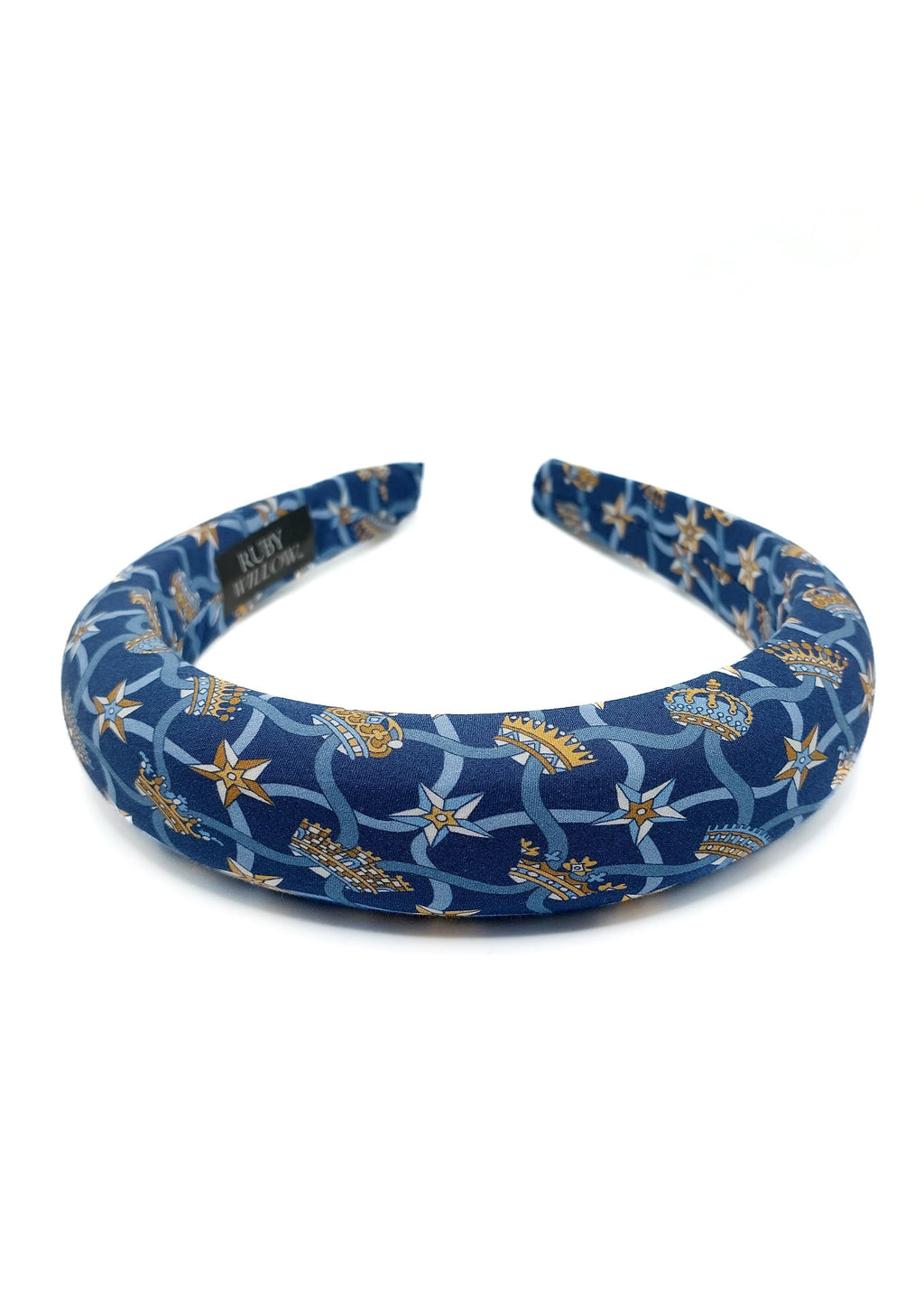 Emmeline - Windsor Dark Blue Padded Hairband