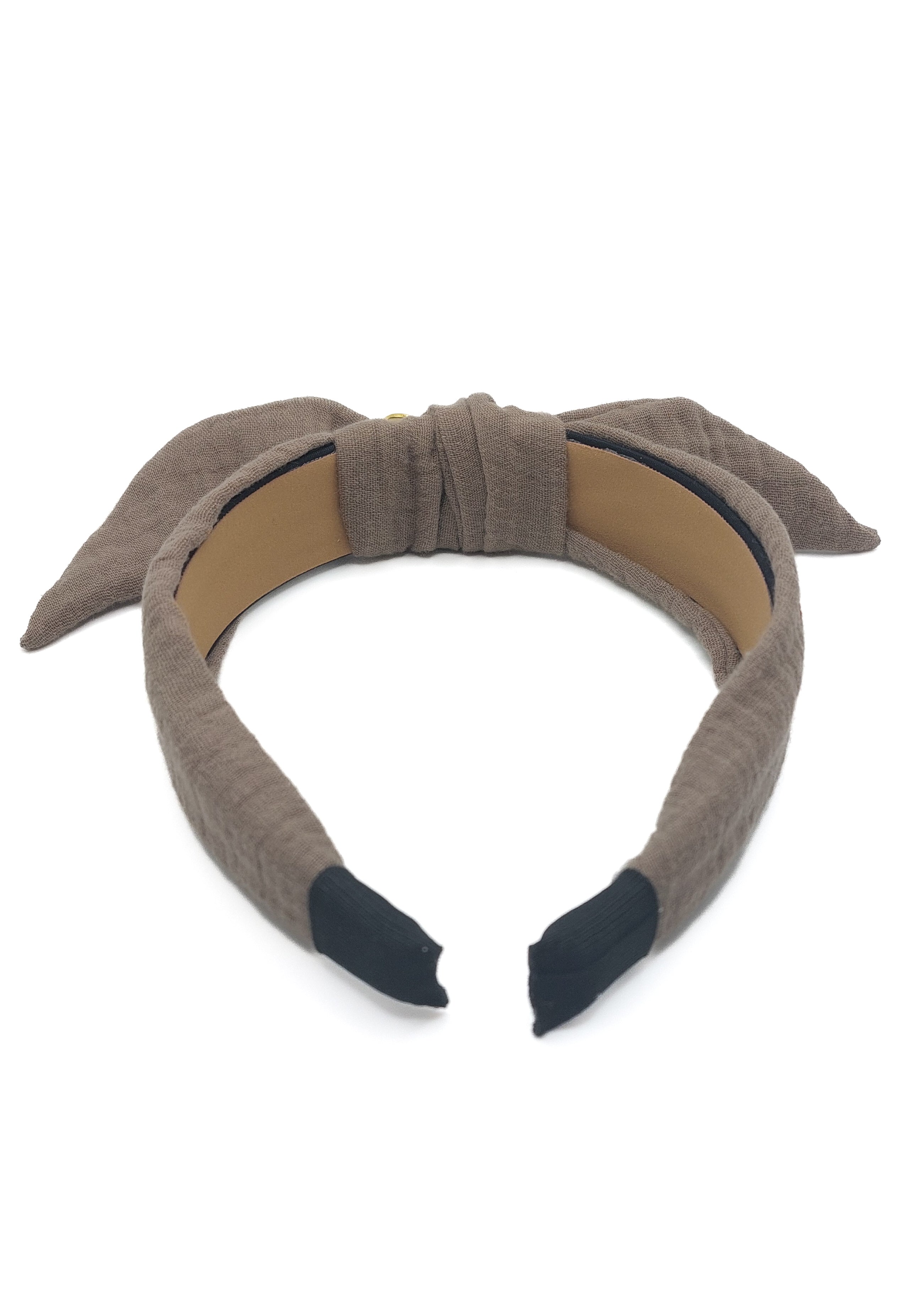 Harriet - Taupe Muslin Knot Hairband