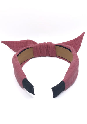 Harriet - Blush Pink Muslin Knot Hairband