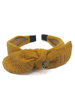Harriet - Mustard Gold Muslin Knot Hairband