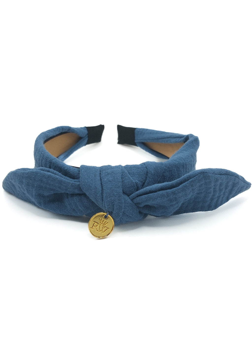 Harriet - French Navy Muslin Knot Hairband