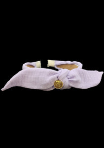 Harriet - Lavender Muslin Knot Hairband