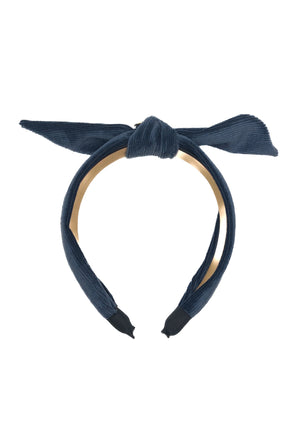 Vienna - Navy Corduroy Knot Hairband