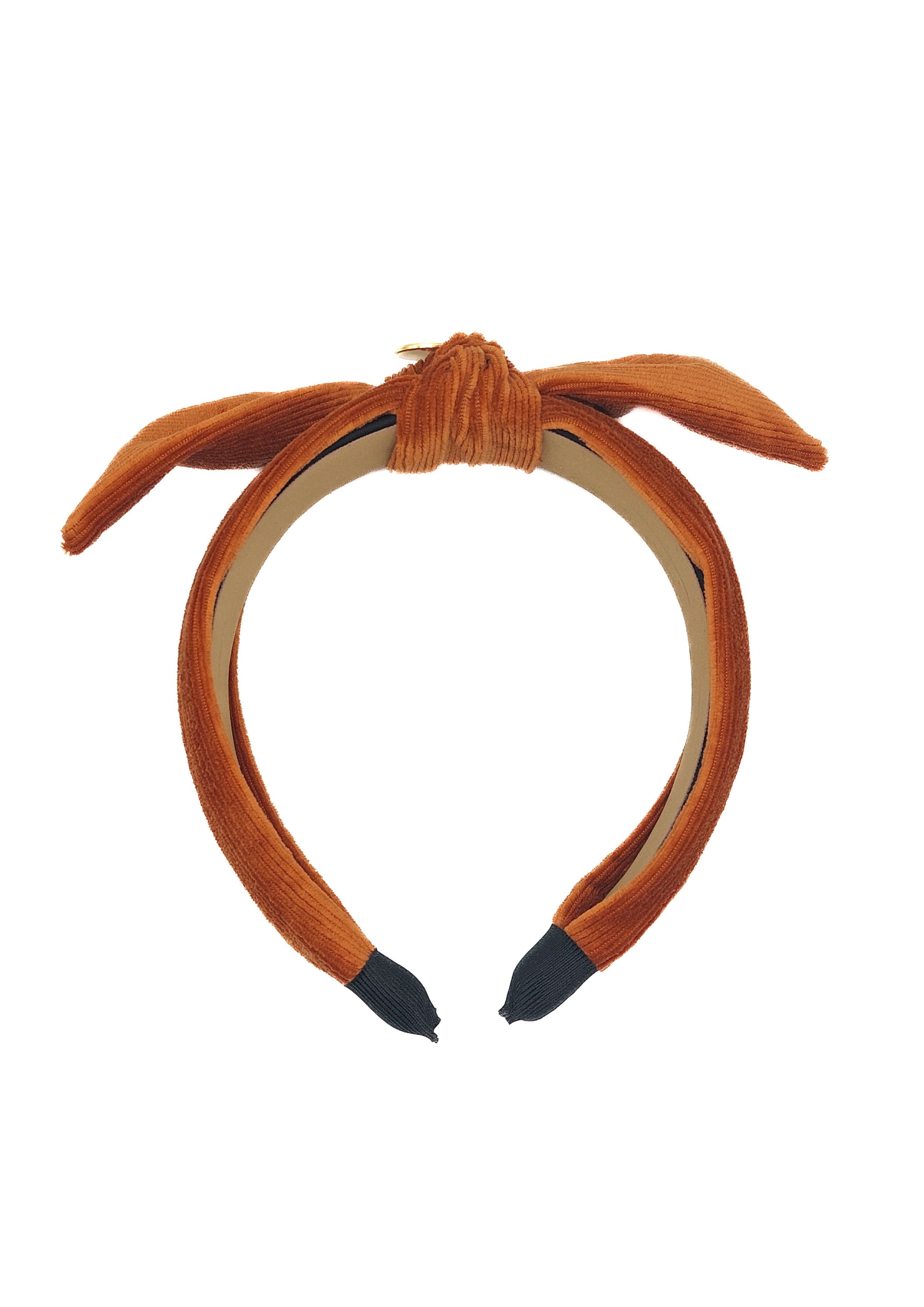 Vienna - Terracotta Corduroy Knot Hairband