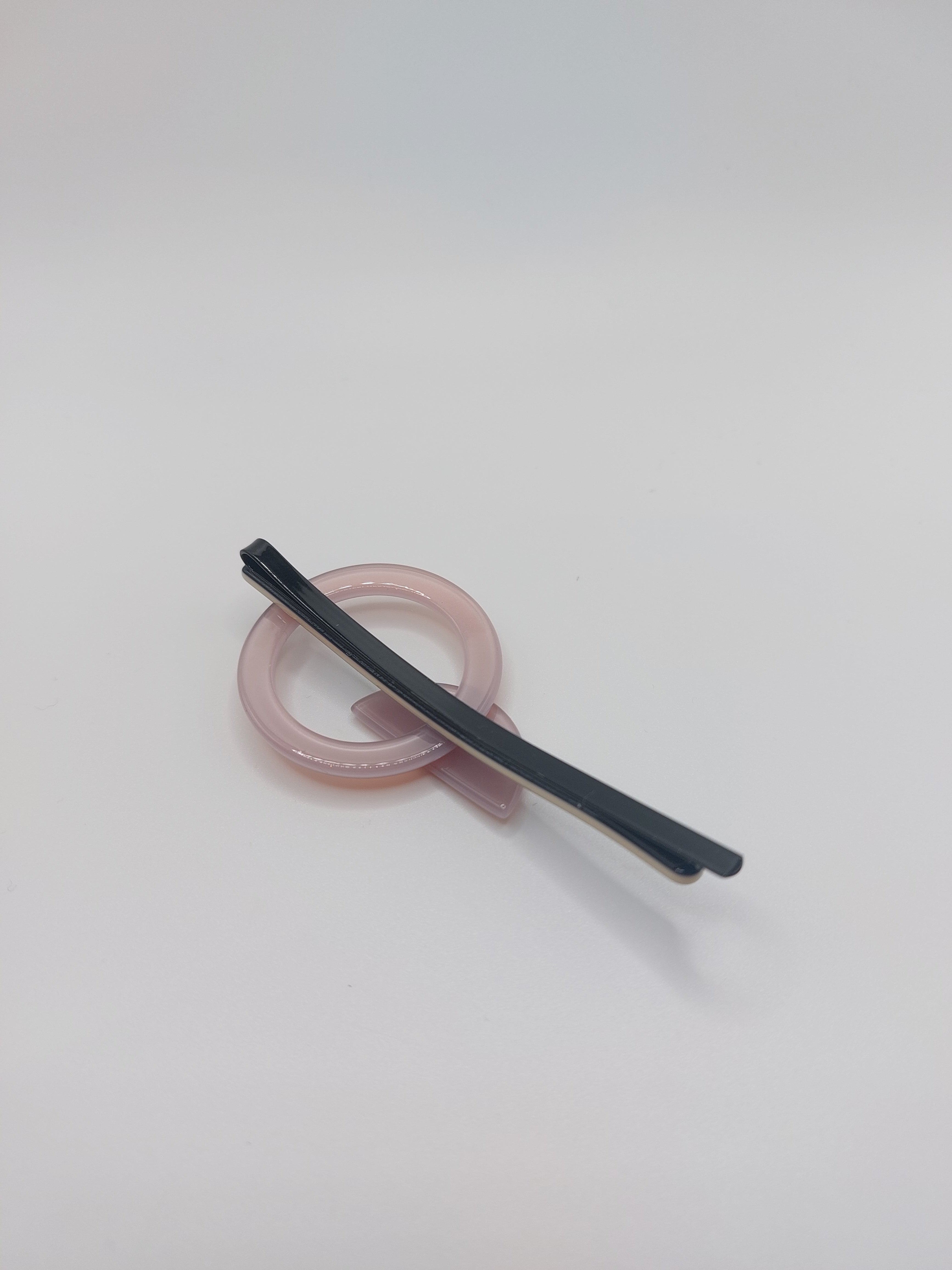 Honey Dusky Pink/Navy Circle Hair Slides