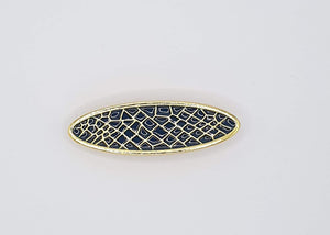 Nova - Navy Oval Honeycomb Barrette