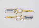 Emilia - Clear Long Gem Hair Slides