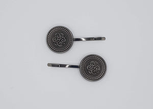 Milan - Anthracite Circle Hair Slides