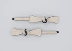 Sarita - Cream Bow Acetate Hair Slides