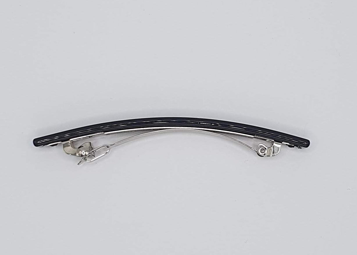 Zaneta - Black Acetate Barrette Clip