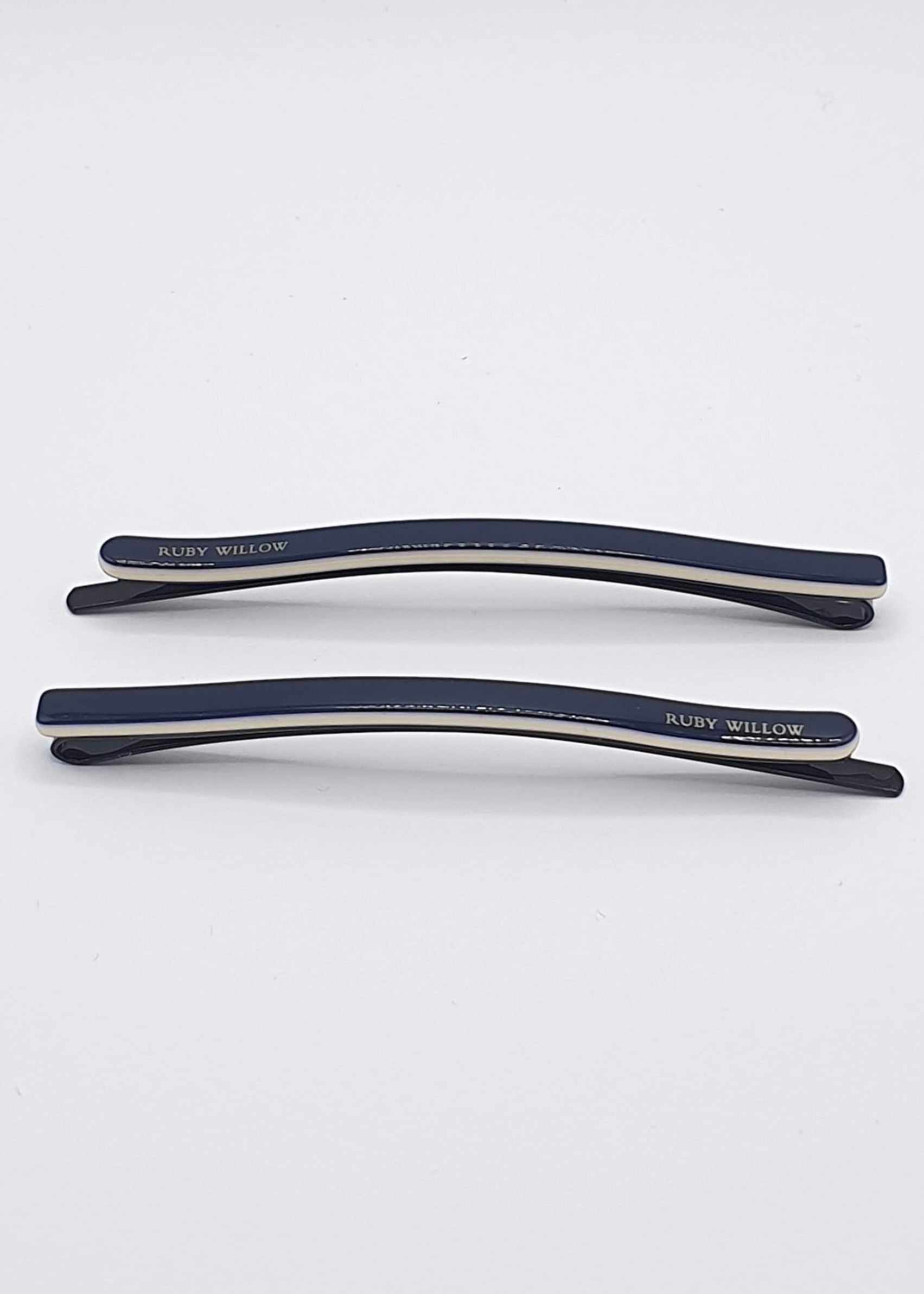 Antoinette - Navy Blue Acetate Hair Slides