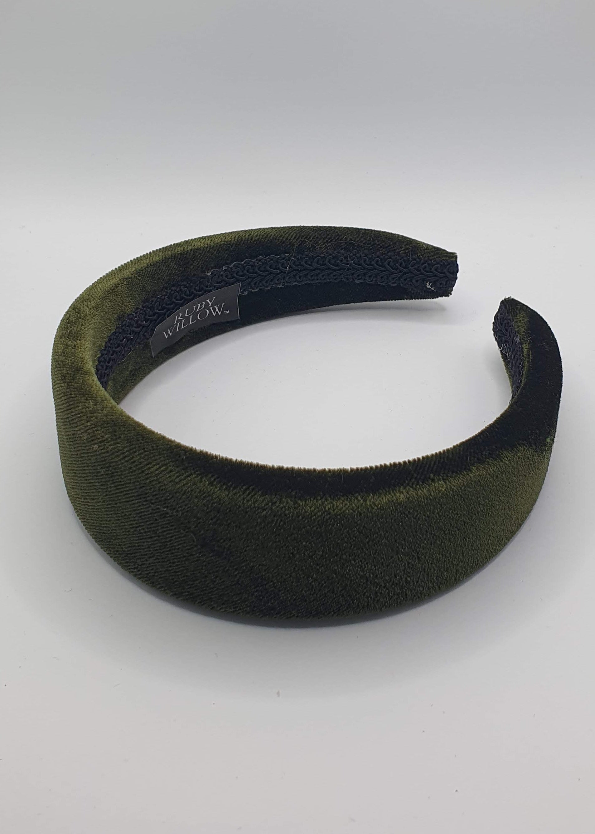 Nancy - Olive Green 4cm Padded Hairband