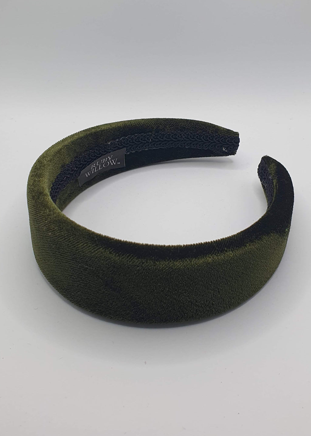Nancy - Olive Green 4cm Padded Hairband