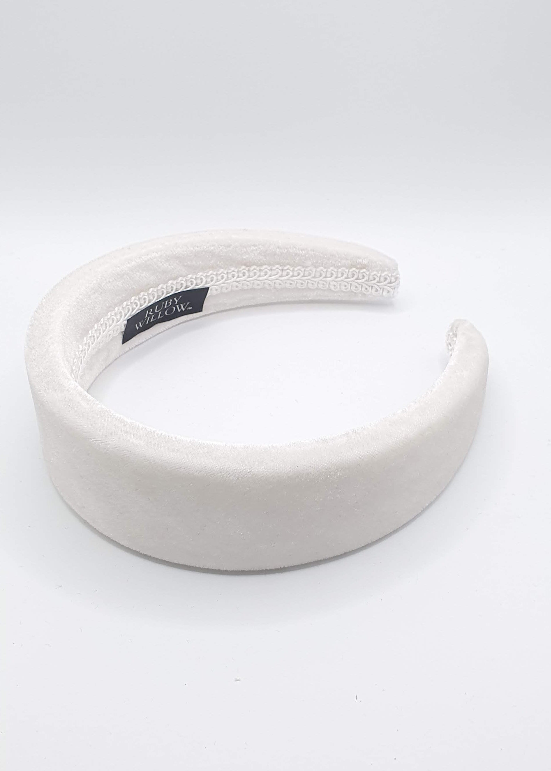 Nancy - White 4cm Padded Hairband