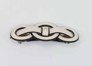 Denise - Cream/Black Acetate Barrette