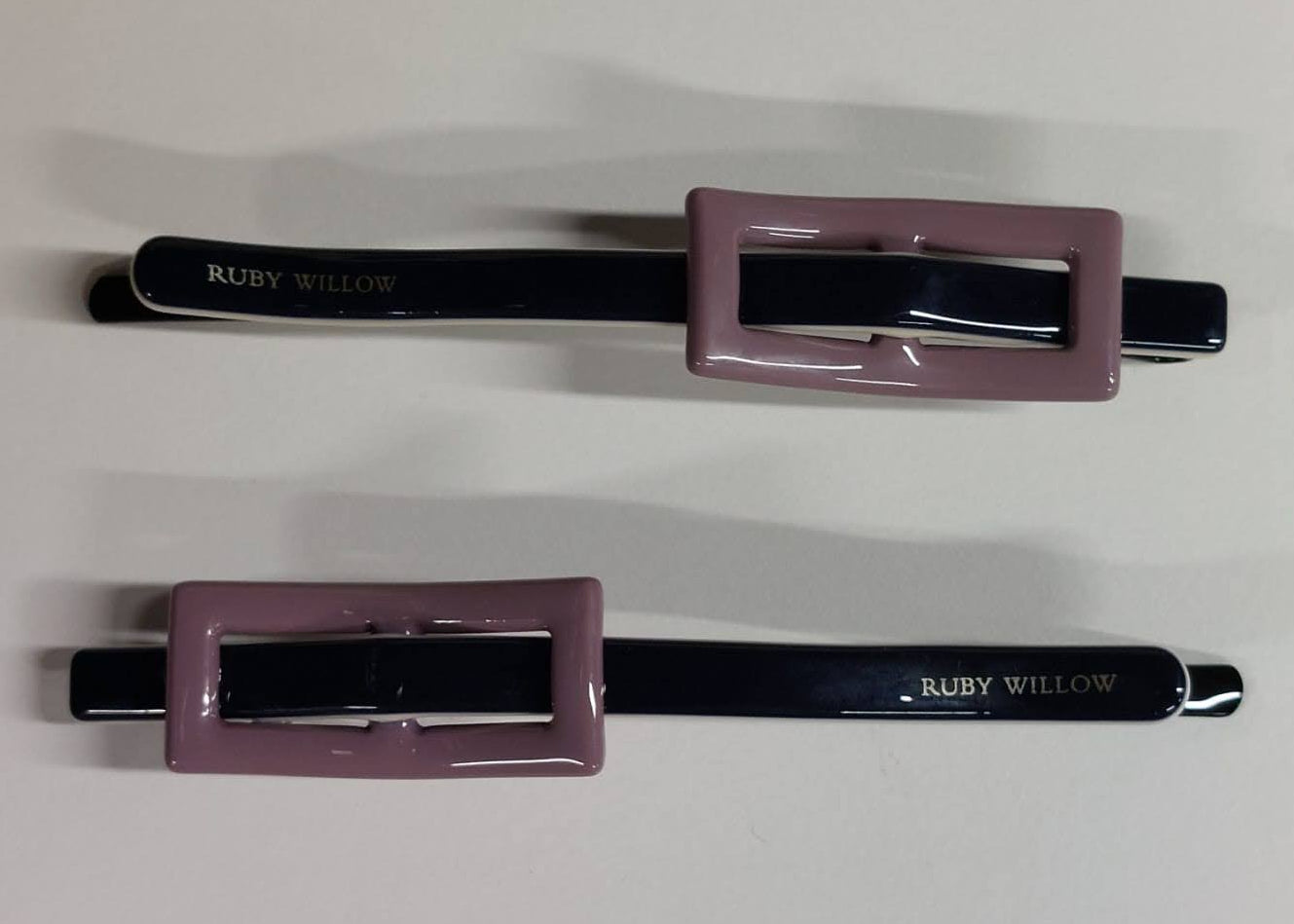 Joanna - Navy & Plum Buckle Hair Slides
