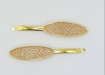 Nova - Stone Oval Honeycomb Hair Slides