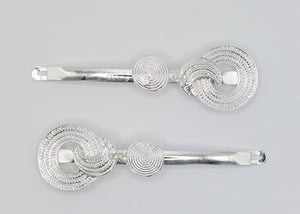 Josephine - Silver Circles Hair Slides