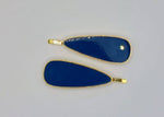 Jasmine - Navy & Gold Teardrop Hair Slides