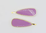 Jasmine - Lilac & Gold Teardrop Hair Slides