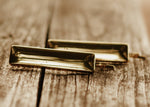 Eden - Gold Rectangle Hair Slides
