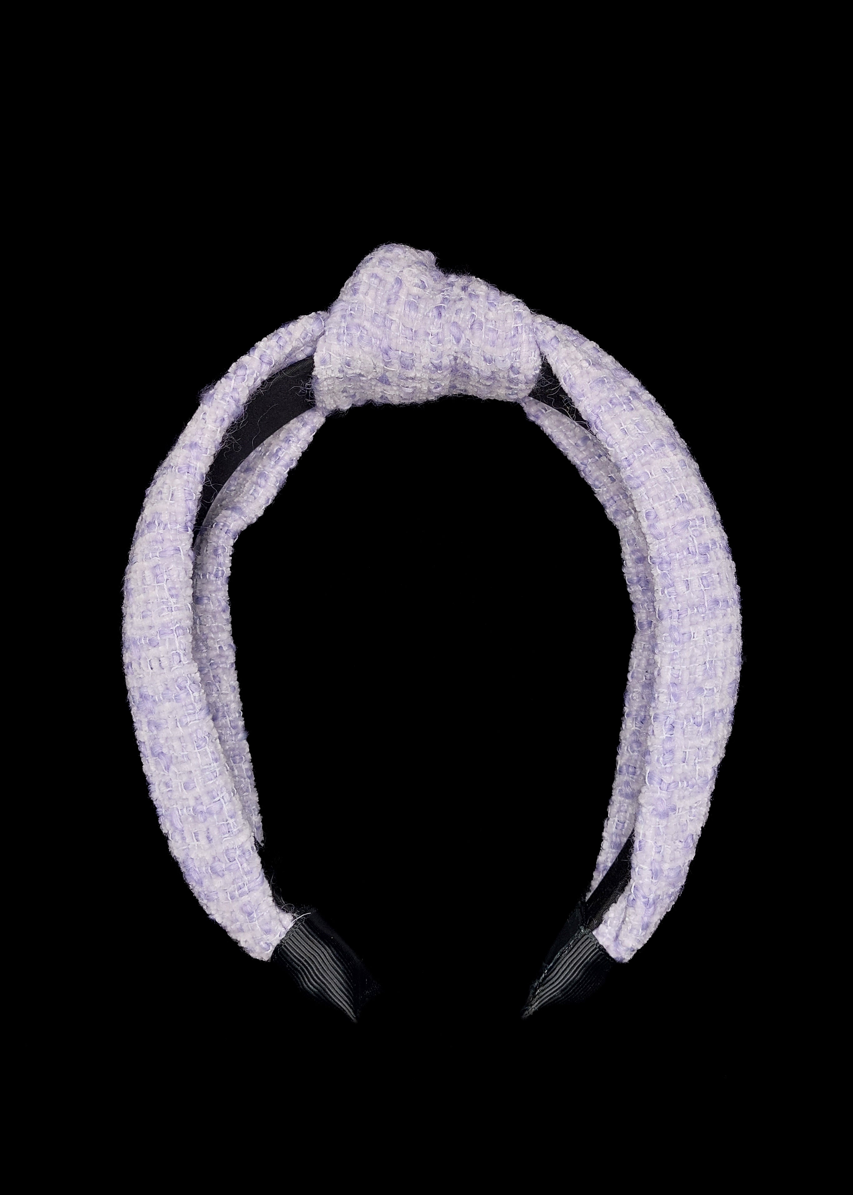 Monica - Lilac Tweed Knot Hairband