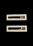 Storm - Ivory Rectangle Acetate Hair Clips