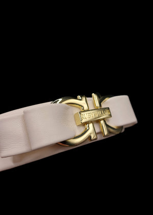 Victoria - Cream Faux Leather RW Hairband