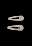 Storm - Ivory Oval Acetate Hair Clips
