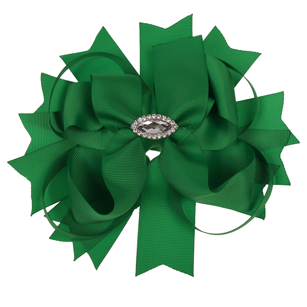 Chantelle - Emerald Green Large Ribbon Bow