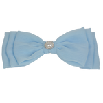 Mollie - Ice Blue Chiffon Diamante Bow