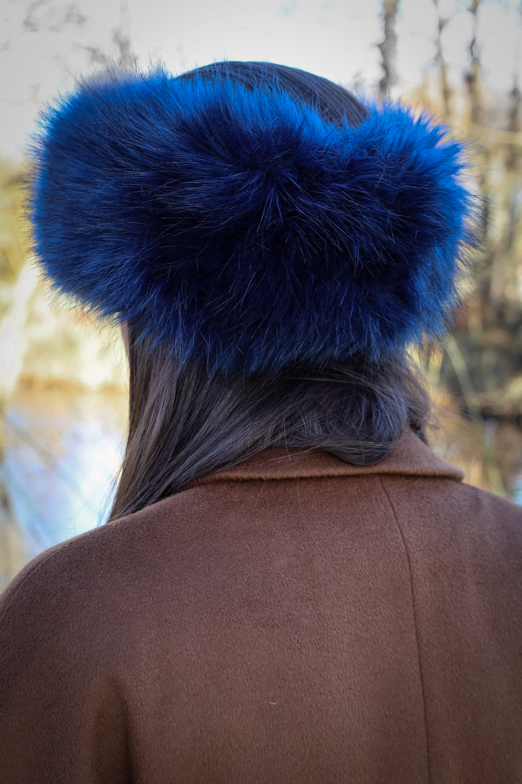 Elsa - Navy Faux Fur Headband