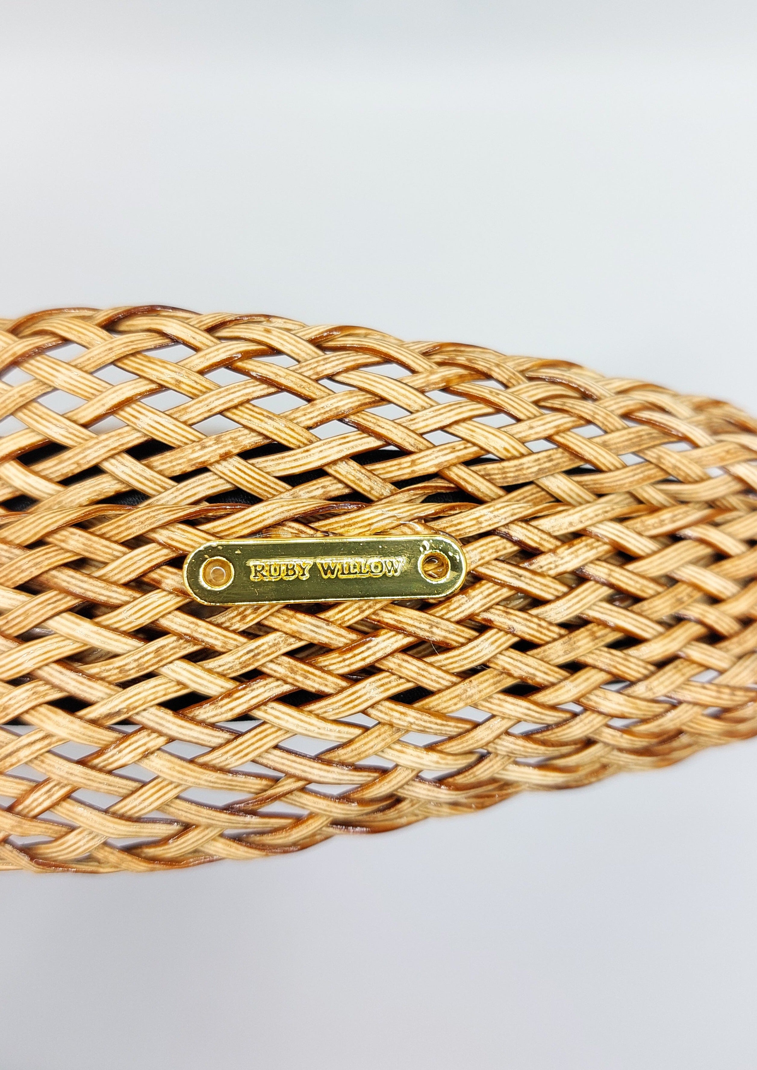 Orianna - Camel Woven Rattan Twist Hairband
