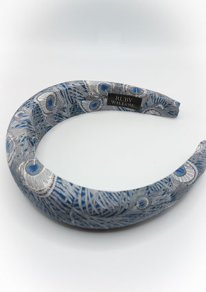 Charlotte - Hera Peacock Blue Padded Hairband