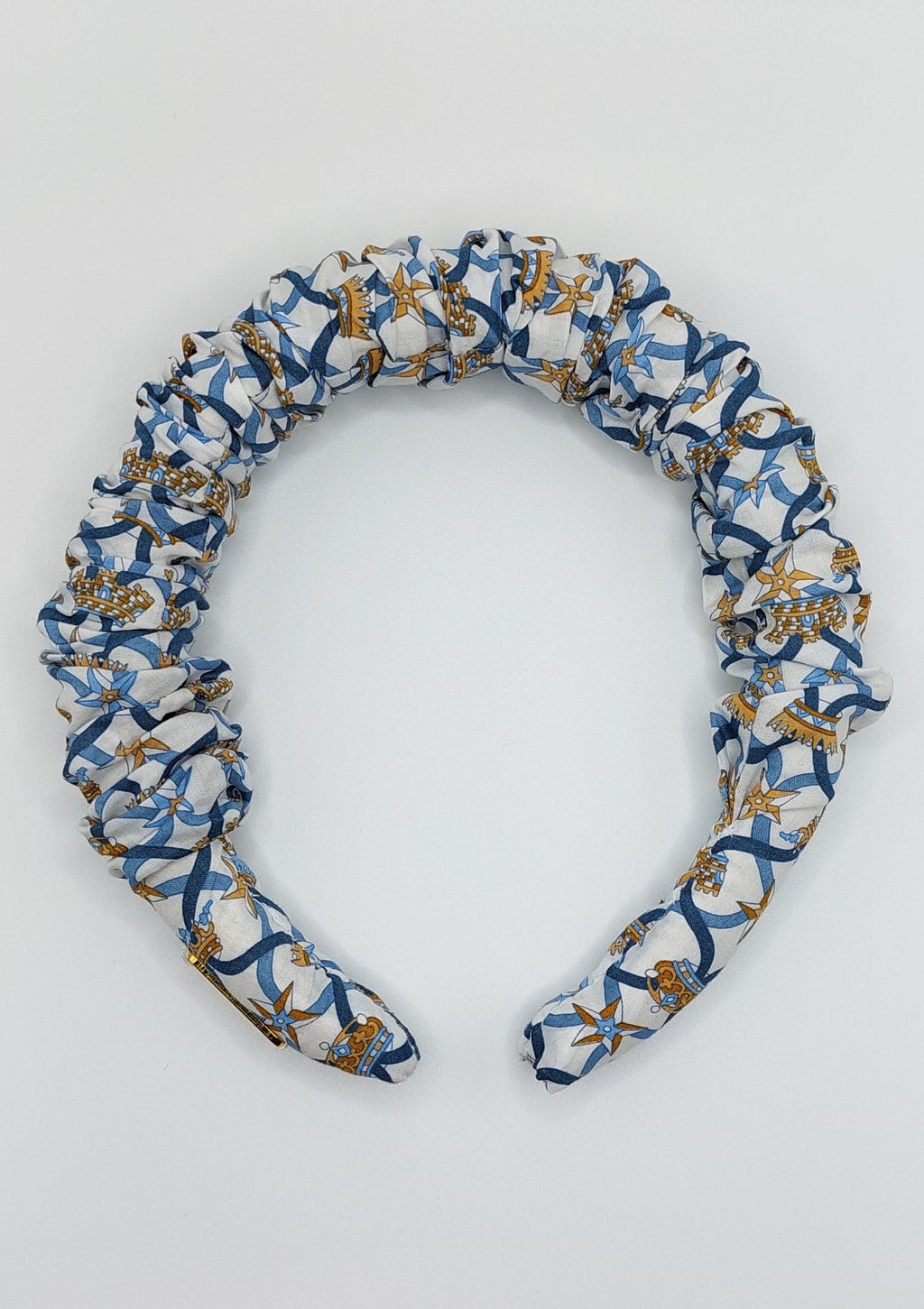 Clemency - Windsor Blue Ruched Hairband