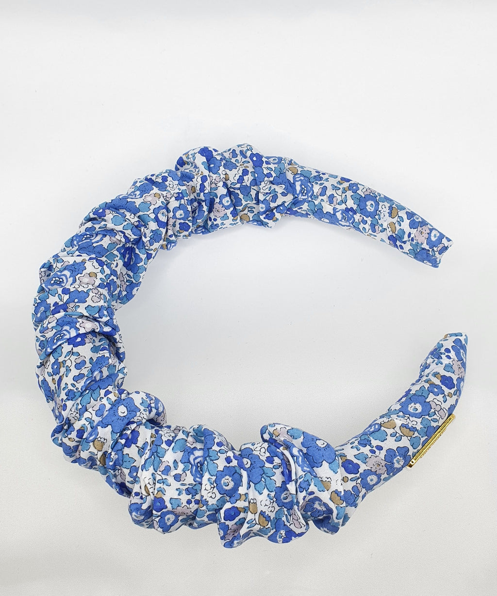 Clemency - Betsy Ann Blue Ruched Hairband