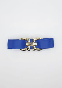 Valentina - Royal Blue Faux Leather RW Buckle Crocodile Hair Clip