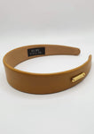 Veronica - Mustard Faux Leather Hairband