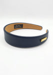 Veronica - Navy Faux Leather Hairband