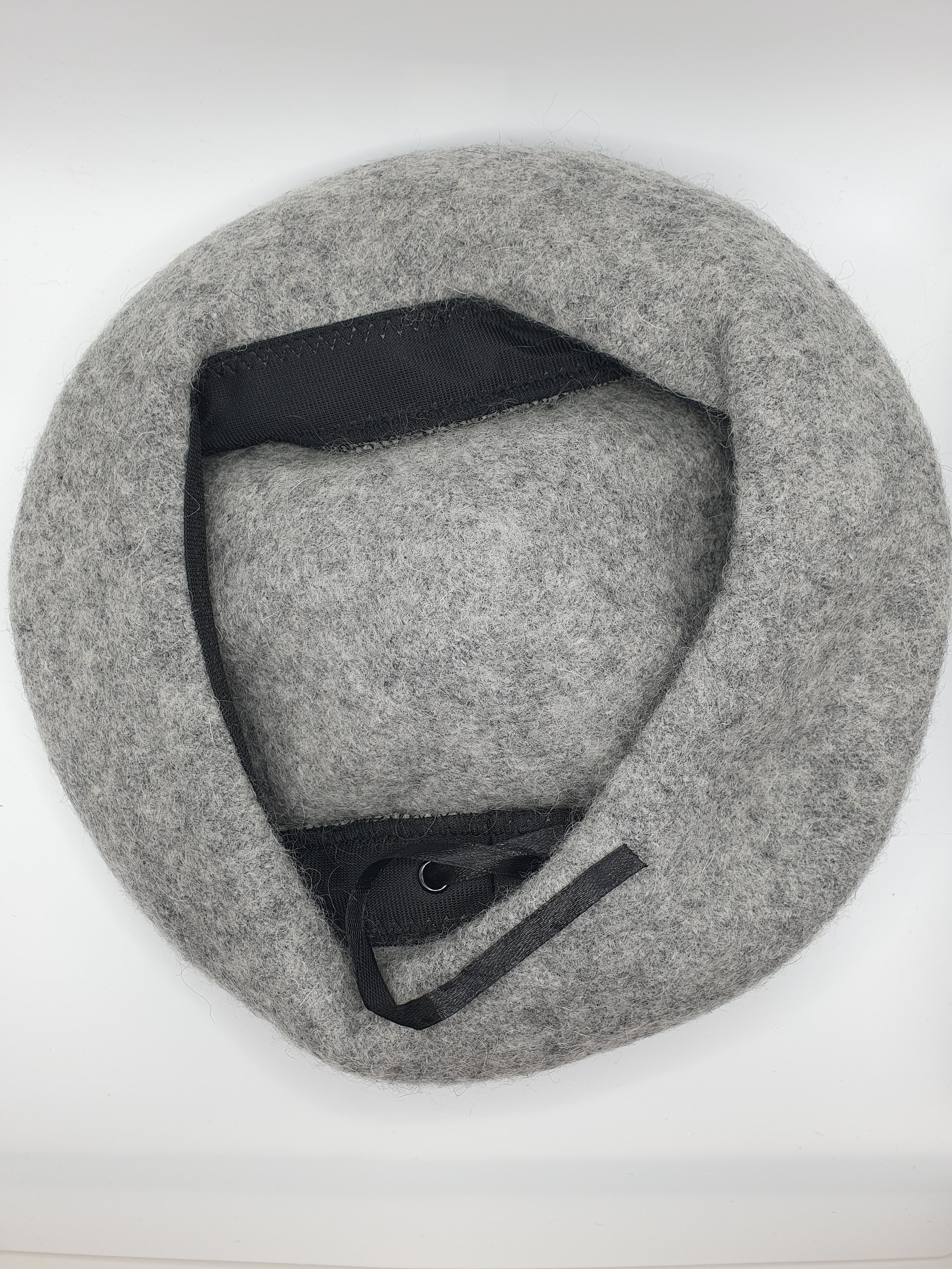 Ella - Grey Beret With Pompom