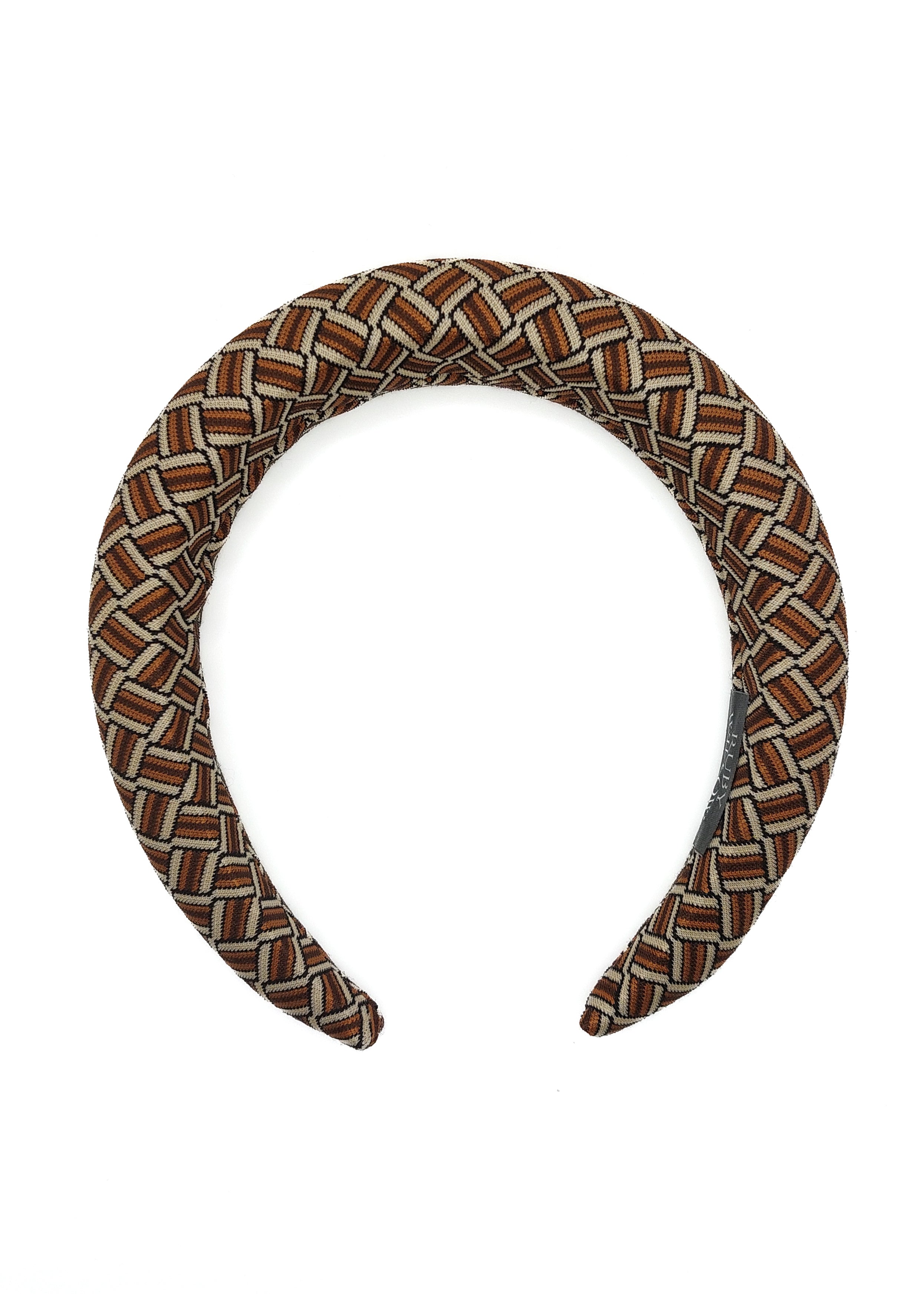 Iris - Brown & Camel Criss Cross Jersey Hairband