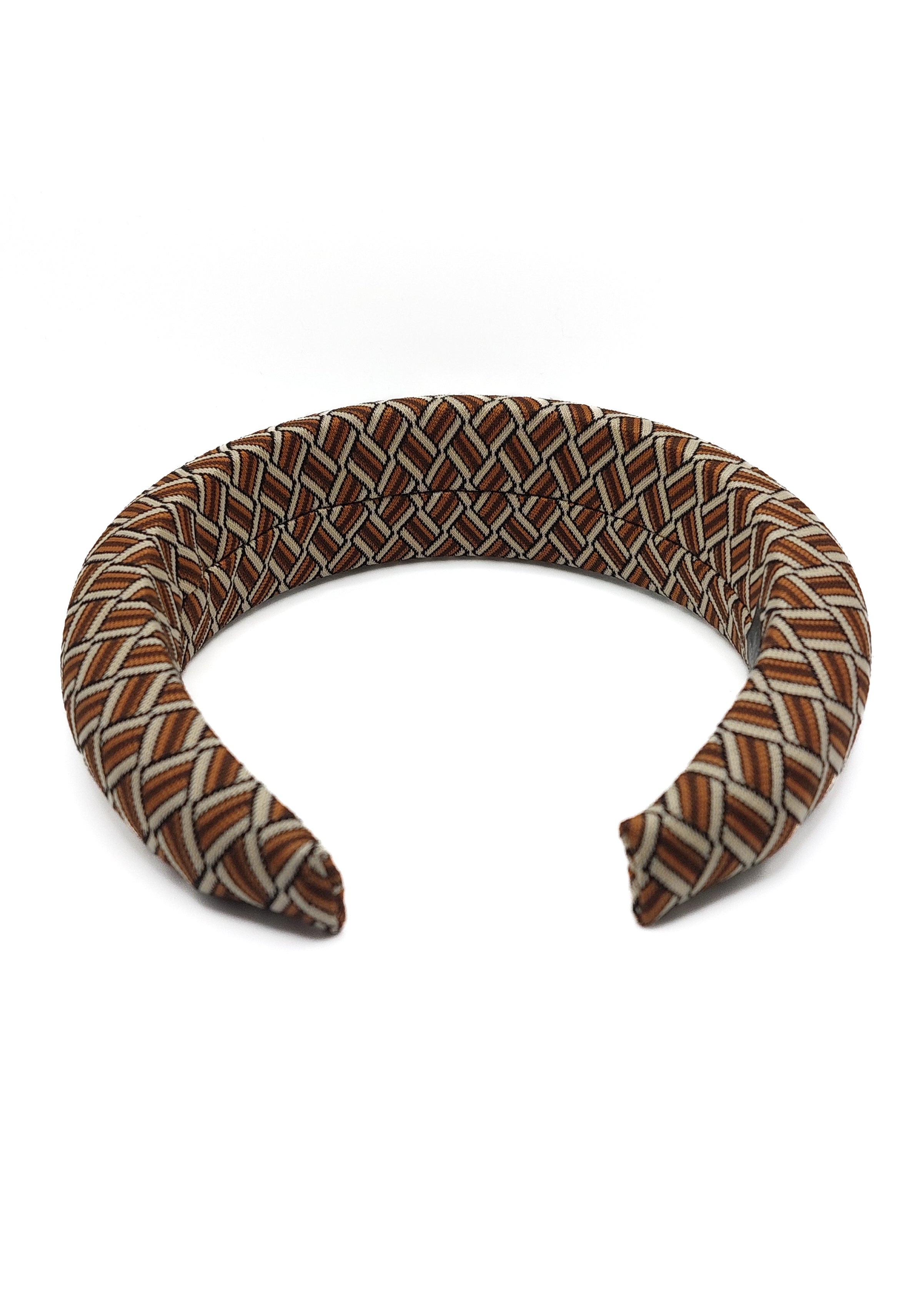 Iris - Brown & Camel Criss Cross Jersey Hairband