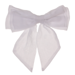 Millie - White Large Chiffon Bow