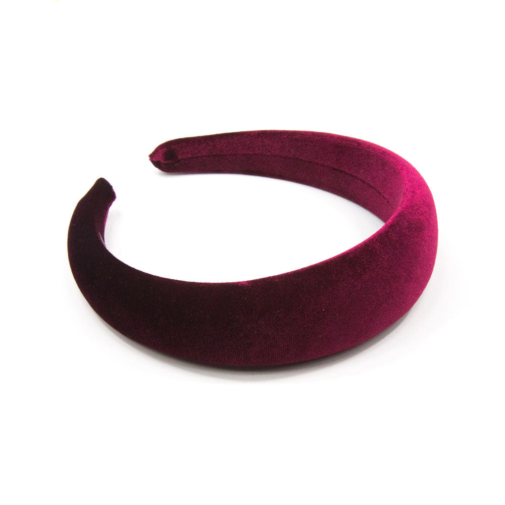 Danielle - Wine Velvet Hairband 4cm