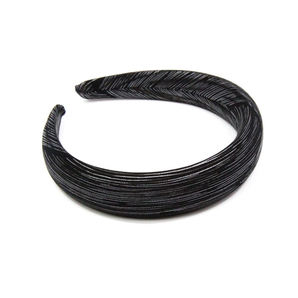 Ciara - Black/Pewter 3cm Hairband