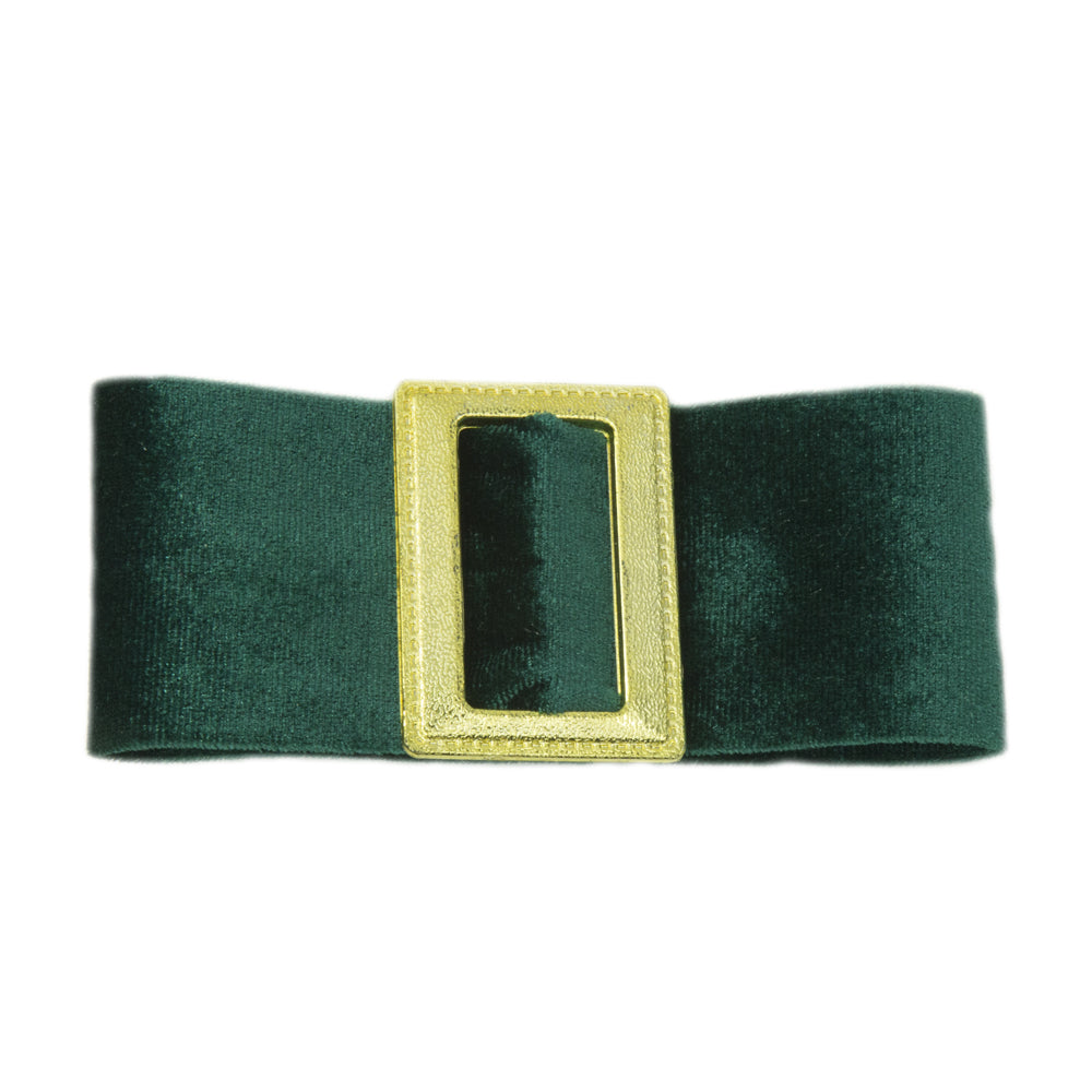 Francesca - Hunter Green Buckle Hair Clip - Clip A