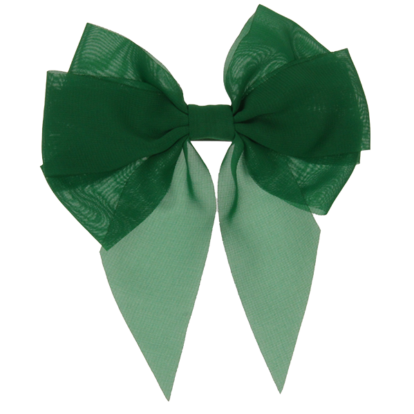 Suzy - Emerald Green Chiffon Bow